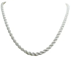 Collar Cordón 5 mm Plata de Ley 925