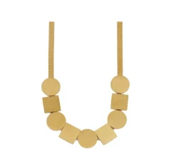Hot Eriety Jewels Collar de Acero con diseño de círculos y cuadrados