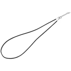 Collar de antelina color negro con cierre regulable de 50 cm