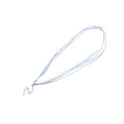 Clearance Creatulote Collar de organza azul cielo con cierre regulable 50 cm