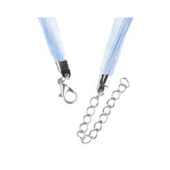 Clearance Creatulote Collar de organza azul cielo con cierre regulable 50 cm