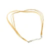 Collar de organza marrón con cierre regulable 50 cm
