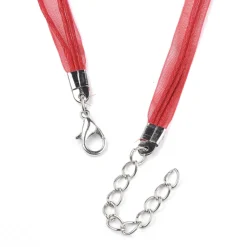 Collar de organza rojo con cierre regulable 50 cm