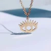 Collar Ojo Turco Acero Baño Oro