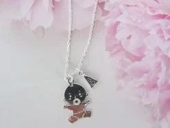 Collar plata bebé con inicial
