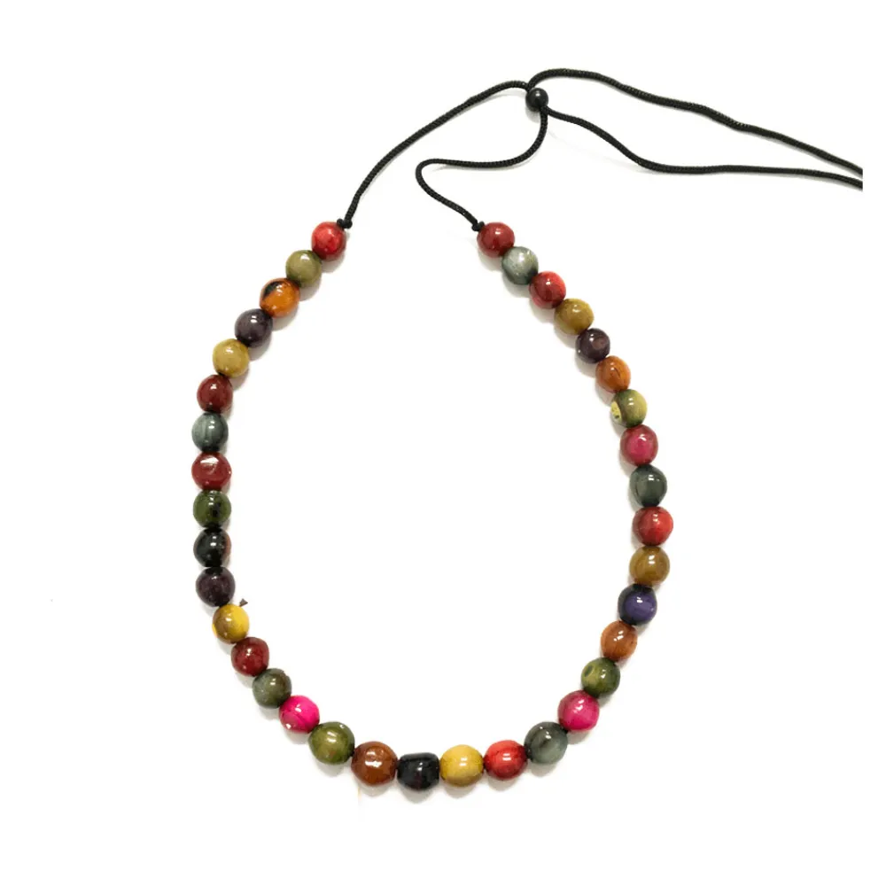 New Collar solidario de bolas de cebú Agua de coco