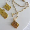 Conjunto collar y pendientes '' I Love You''