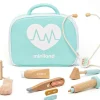 Conjunto de médico de madera para muñecos