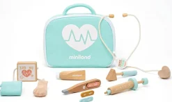 Conjunto de médico de madera para muñecos