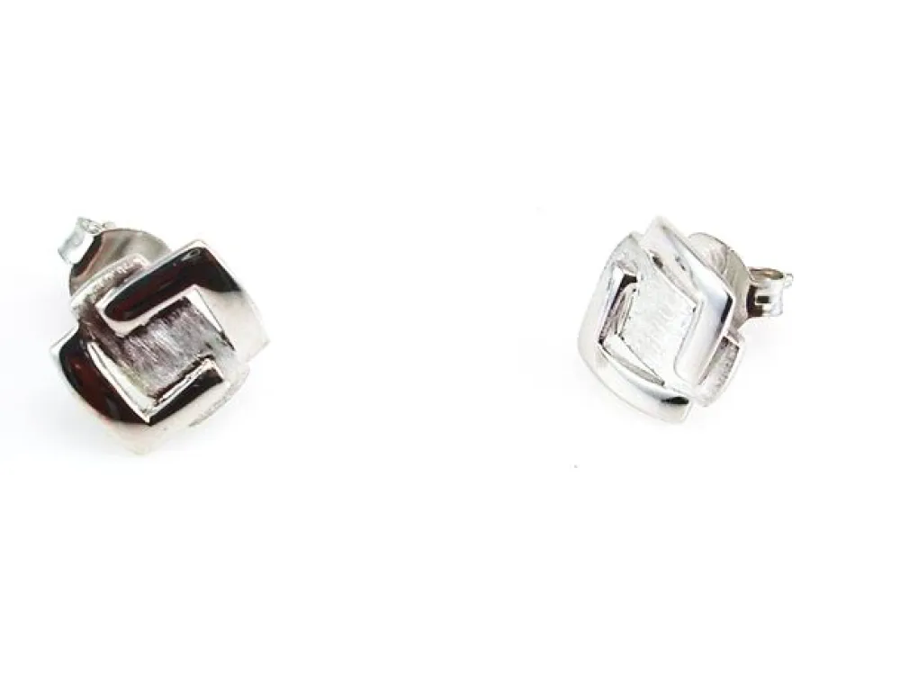 Outlet Conjunto De Pendientes Y Gargantilla Plata Mate Y Brillo