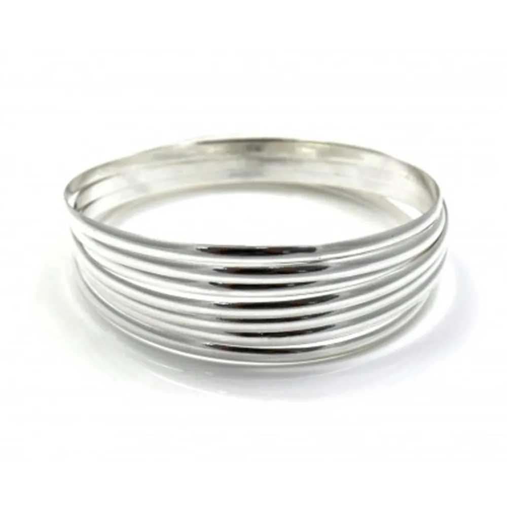 Best Conjunto De 7 Pulseras De Plata De Ley Semanario 3Mm Y 55M (Talla Xs)