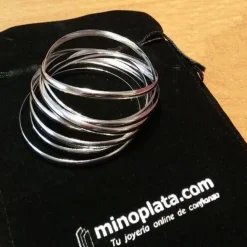 Best Conjunto De 7 Pulseras De Plata De Ley Semanario 3Mm Y 55M (Talla Xs)