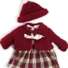 Online Miniland Conjunto frío vestido granate con gorro (38 cm)