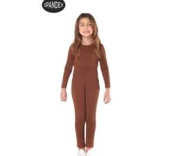 Sale Conjunto Maillot Spandex en 2 piezas color Marron para niños