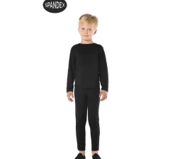 New Conjunto Maillot Spandex en 2 piezas color Negro para niños