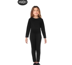 New Conjunto Maillot Spandex en 2 piezas color Negro para niños