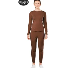 Clearance Conjunto Maillot Spandex en 2 piezas color Marron para mujer