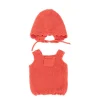 Conjunto punto Pichi y capota coral (32cm)