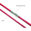 Discount Cordon Fucsia De Seda Cierre Plata De Ley 40 Cm.