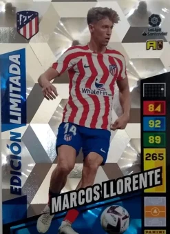 Cromo MARCOS LLORENTE Edición Limitada ADRENALYN XL 2022 2023 de la revista JUGÓN