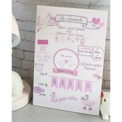 New Tape Pink Cuadro nacimiento lienzo