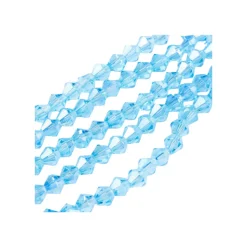 100 cuentas de cristal facetados en color turquesa