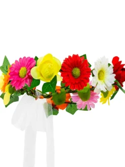 Diadema de flores con cinta