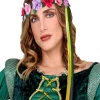 Diadema de flores con cinta multicolor