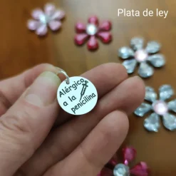Hot Disco De Plata 18Mm Grabado Alérgico A La Penicilina
