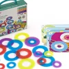 Discos de tamaños, colores y texturas translucido (Math color rings)