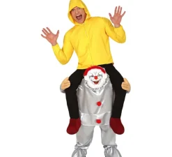 Disfraz a hombros de Payaso del miedo para hombre