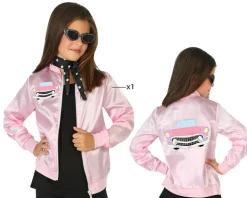 Disfraz años 60 Niña Infantil Rosa Chicle