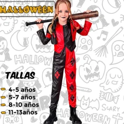 Disfraz Arlequín Malvada Infantil