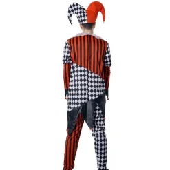 Kebedo Moda Disfraz Arlequín Payaso Circo Bufón Hombre Adulto Estampado Rombos