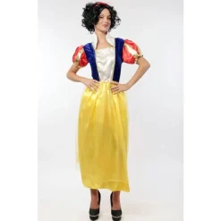 Disfraz Blancanieves Vestido con cuerpo azul y blanco Adulta