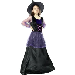 Outlet Kebedo Moda Disfraz Bruja Hechicera con Gorro para Niñas - Talla 3 a 12 Años