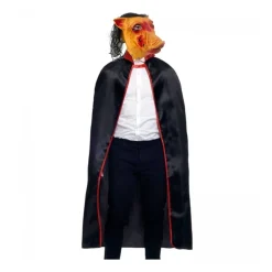 Online Kebedo Moda Disfraz Cerdo Macabro del Terror Máscara SAW en Látex con Capa de 140 cm