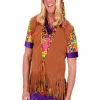 Disfraz Chaleco Hippie Marrón con flecos