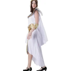 Discount Kebedo Moda Disfraz Cleopatra Mujer - Vestido de Faraona Egipcia con Diadema, Collar y Muñequera