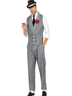 New Widmann Disfraz de adulto Gangster color gris
