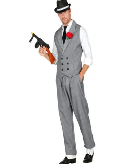 New Widmann Disfraz de adulto Gangster color gris