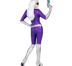 Best Disfraz de Alien Púrpura y Plateado para mujer