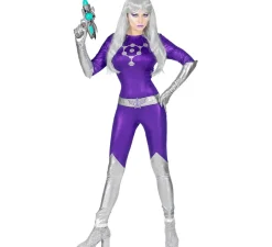 Best Disfraz de Alien Púrpura y Plateado para mujer