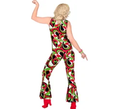 Disfraz de Años 70 Groovy Style Jumpsuit para mujer