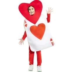 Eurocarnavales-Fyasa Disfraz de As de Corazones Infantil – Traje de Carta de Póker con Gorro