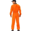 Disfraz de Astronauta Naranja con Insignia para hombre