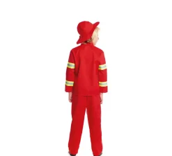 Best Disfraz de Bombero Rojo y Amarillo para niño