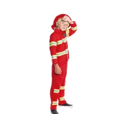 Best Disfraz de Bombero Rojo y Amarillo para niño