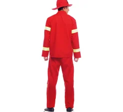 Disfraz de Bombero Rojo y Amarillo para hombre