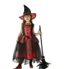 Clearance Disfraz de Bruja Chic Roja para niña
